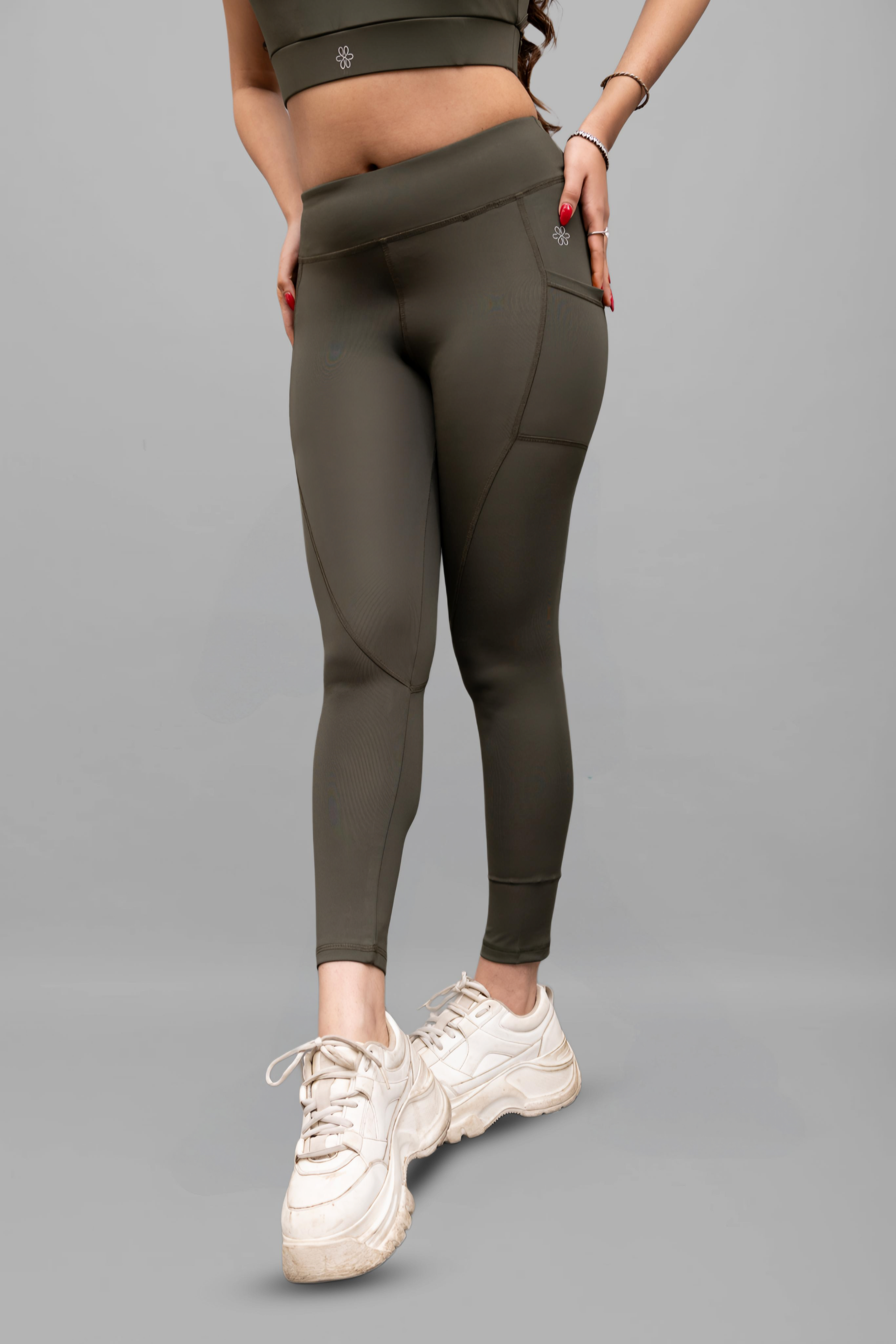 Sculpt-Fit Woodland Olive Leggings - Lite 2XL
