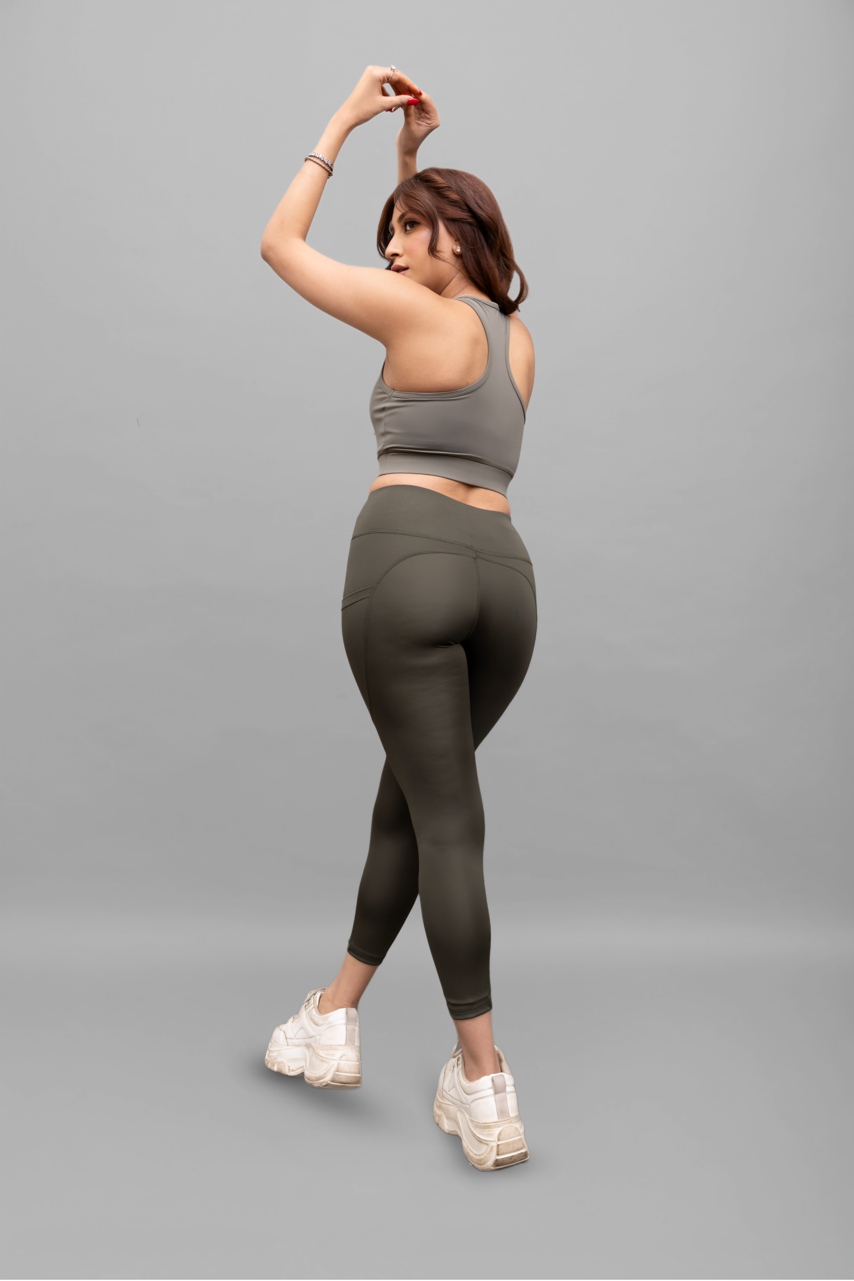 Contour-Fit Woodland Olive Leggings - Lite