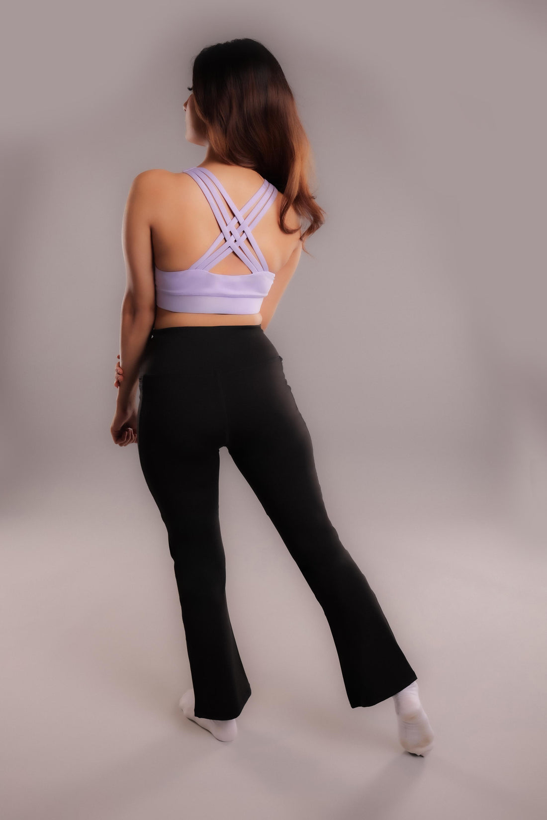 T-Criss Cross Lilac Sports Bra