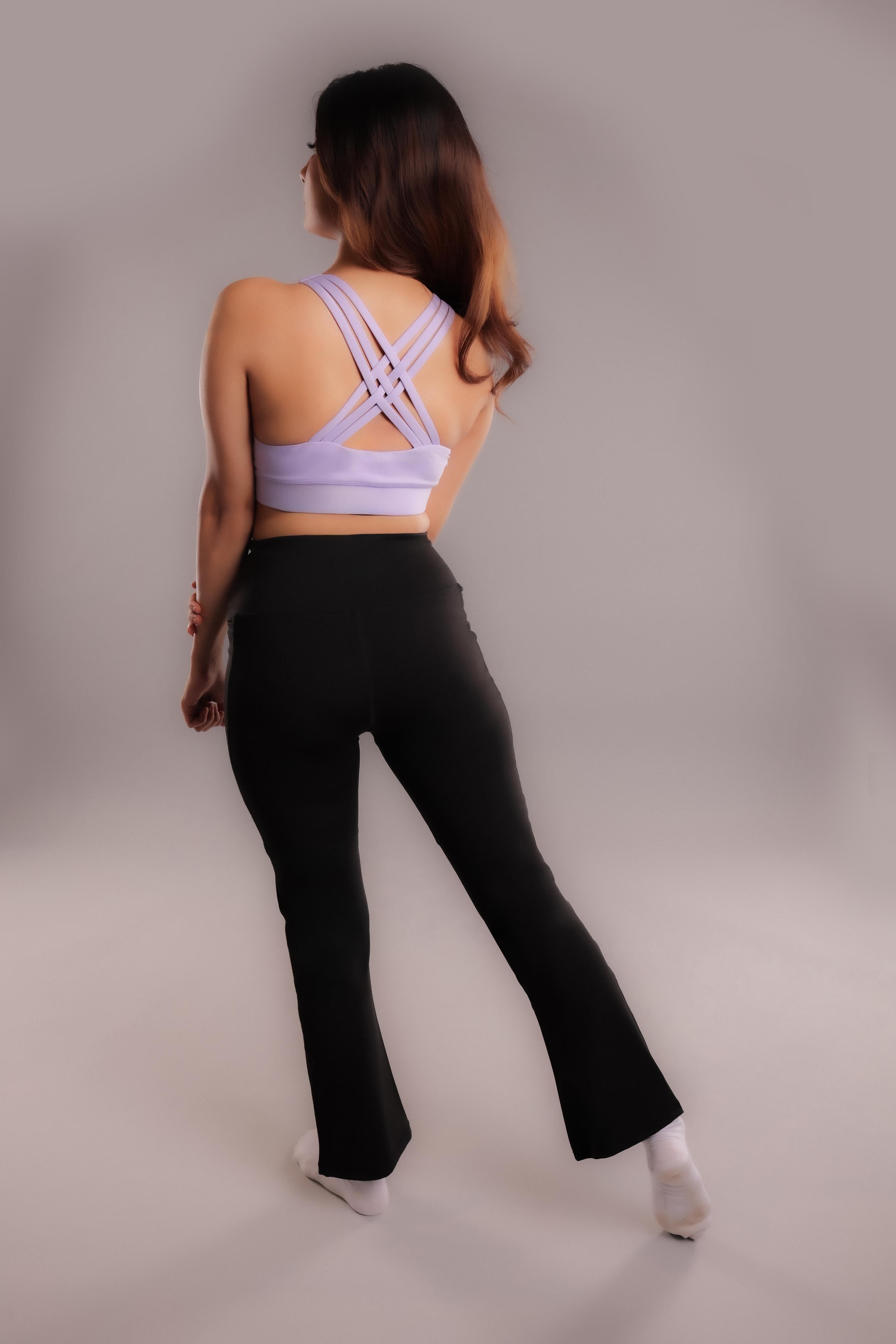 T-Criss Cross Lilac Sports Bra