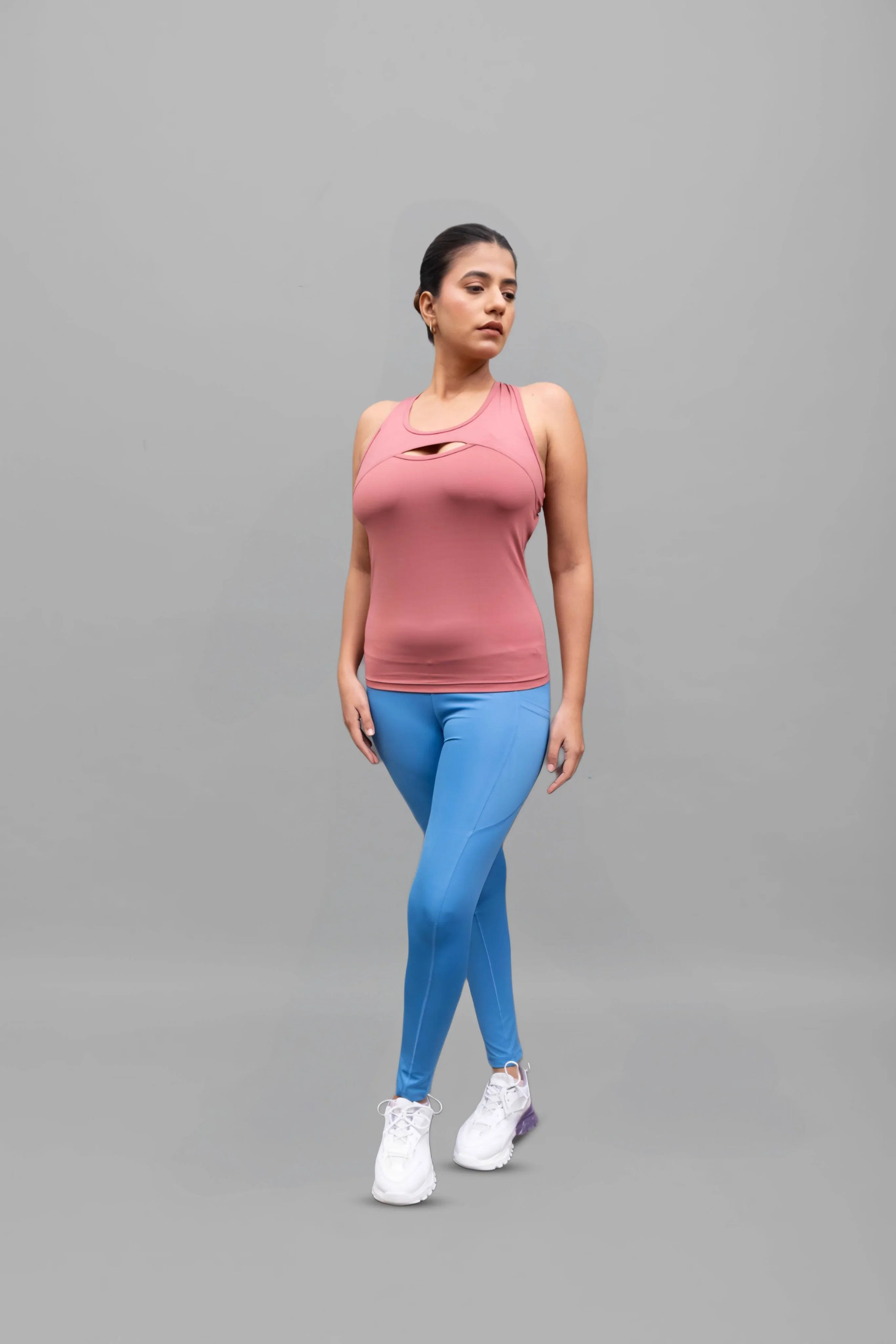 Tailored Dusty Rose U-Neck Tank Top