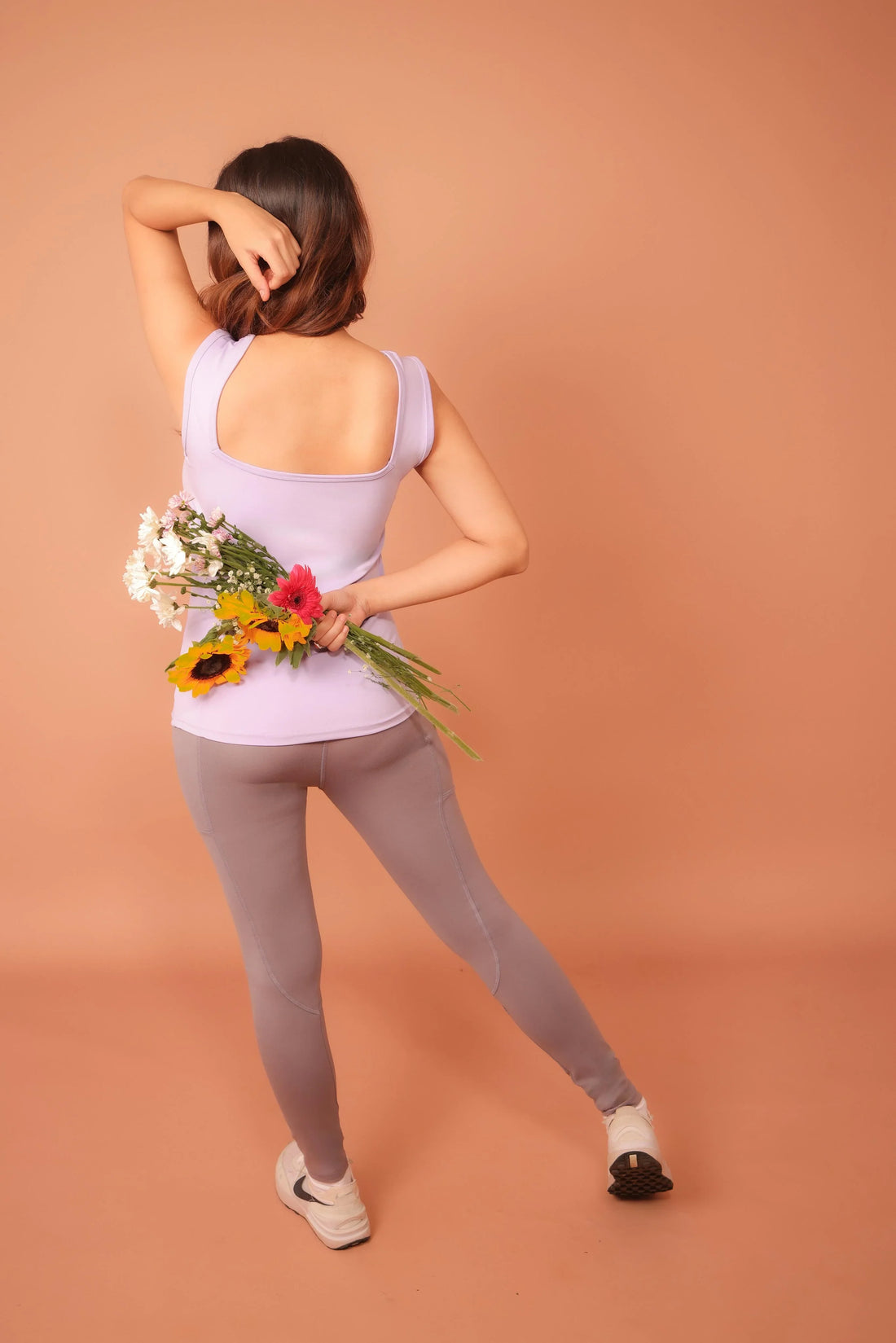 Elle Noir Triangular Neck Tank Top