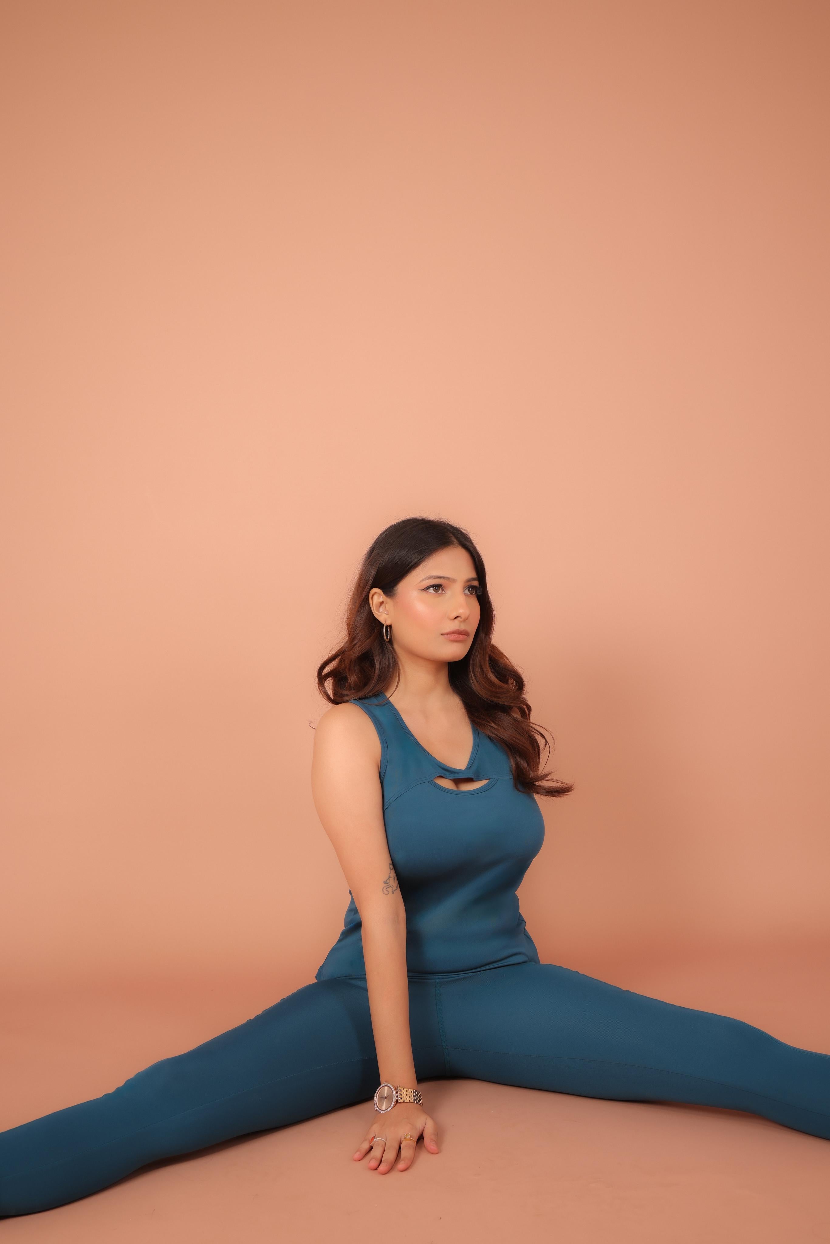 Tailored Teal U-Neck Tank Top - Lite