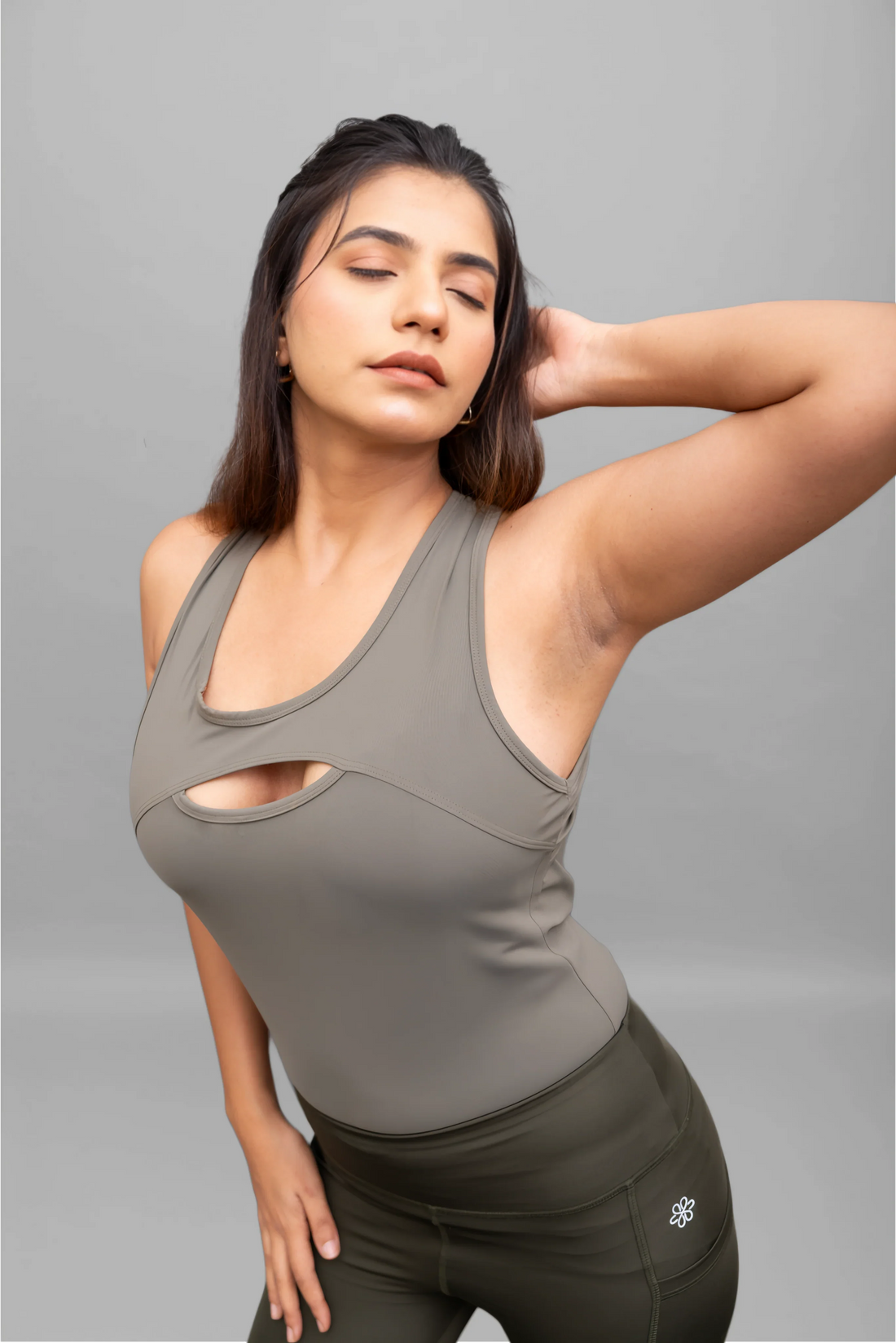 Tailored Sage U-Neck Tank Top