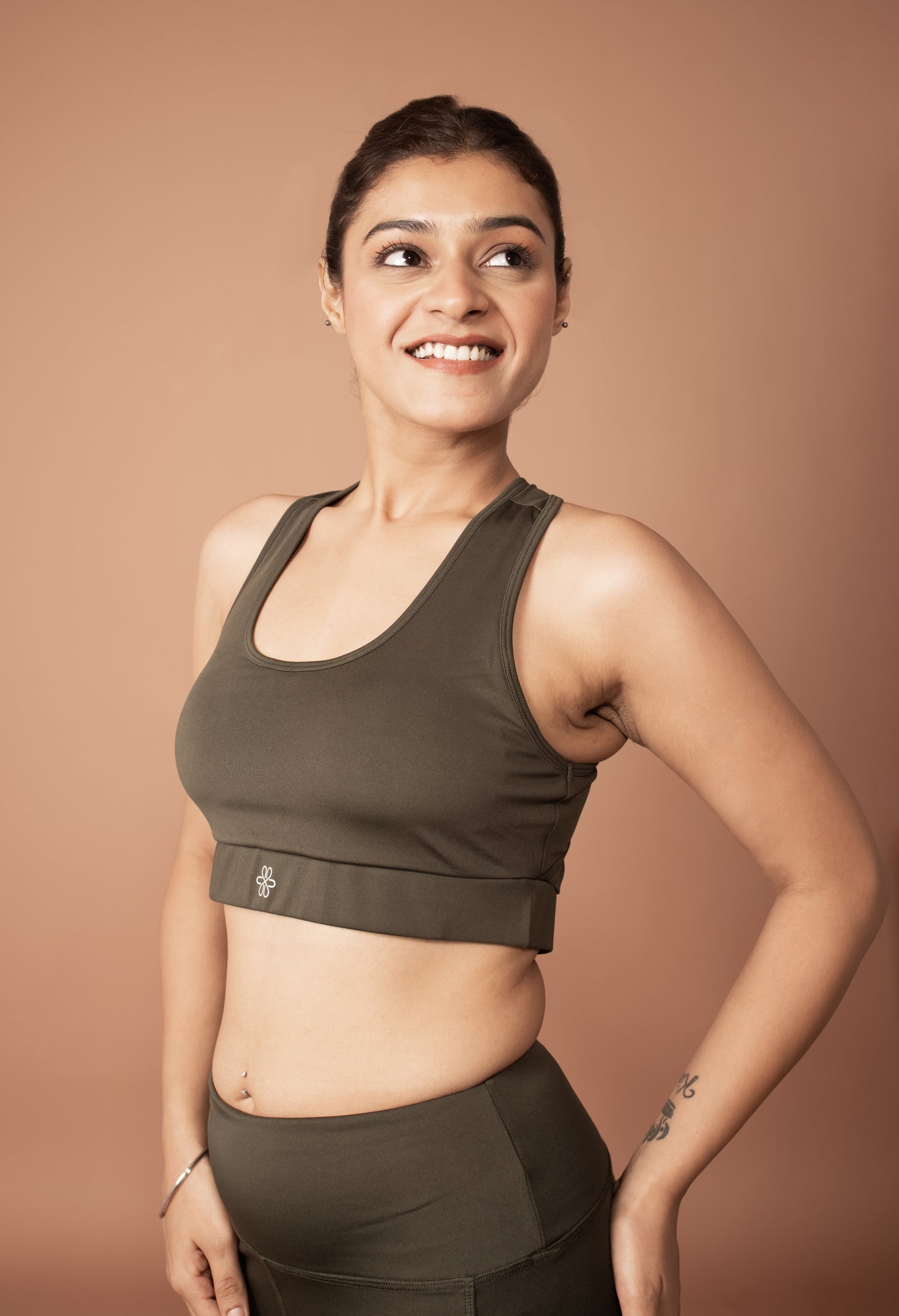 X-Fit Woodland-Olive Sports Bra