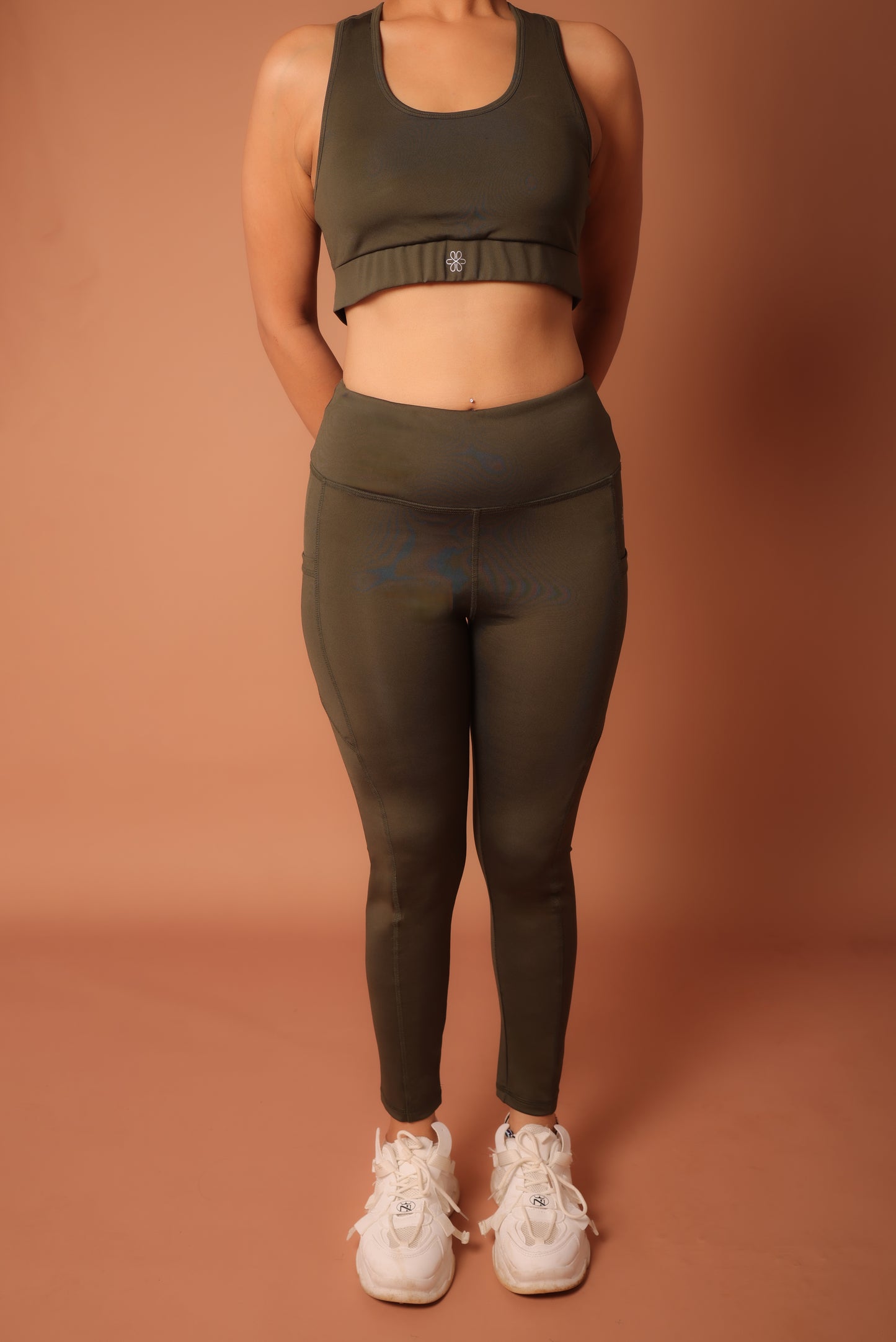 Contour-Fit Woodland Olive Leggings - Lite