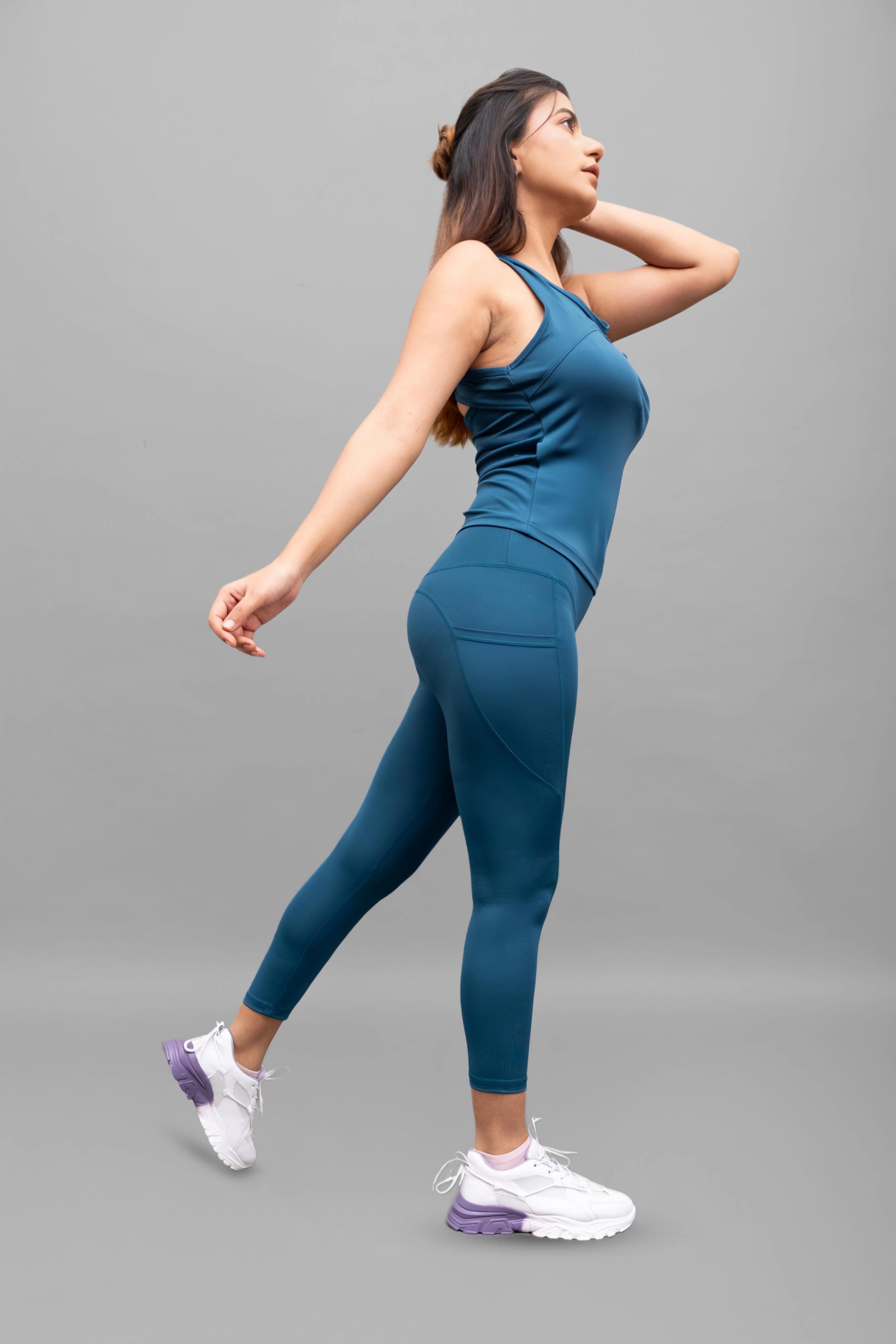 Contour-Fit Teal Leggings - Lite