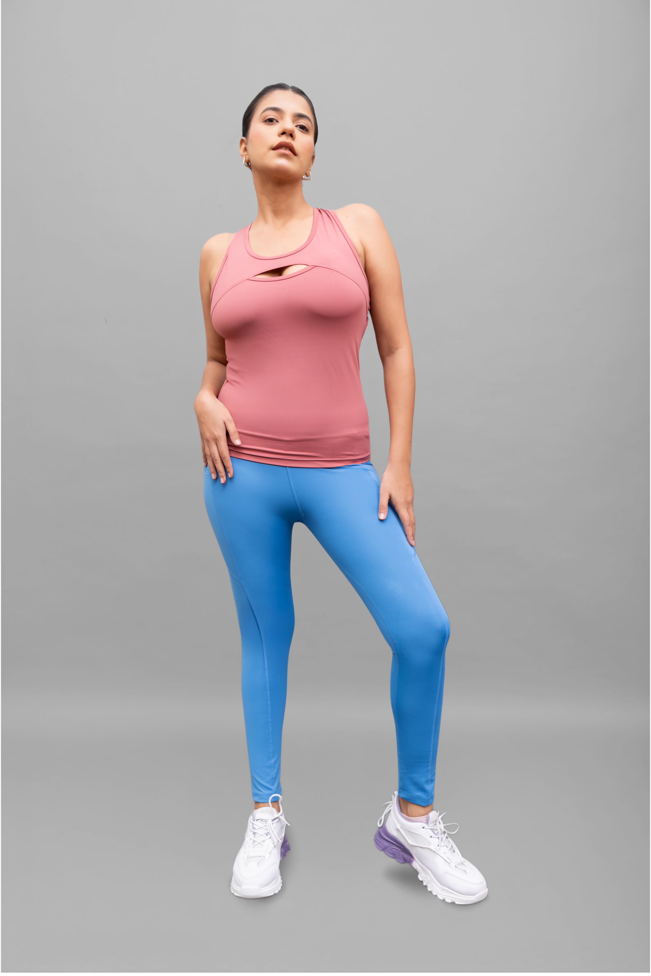 Tailored Dusty Rose U-Neck Tank
