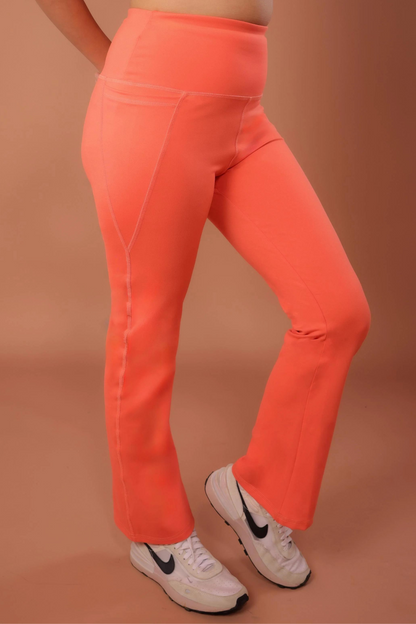 Essential Coral Flare pants