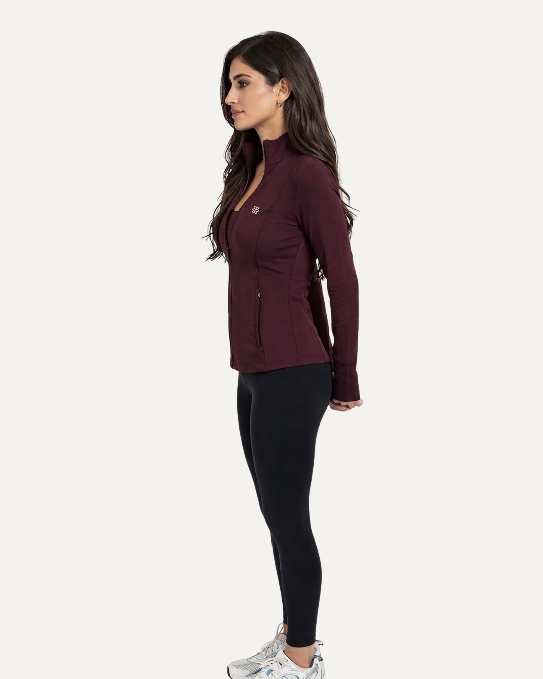 Contour Dark Cherry Zip Jackets