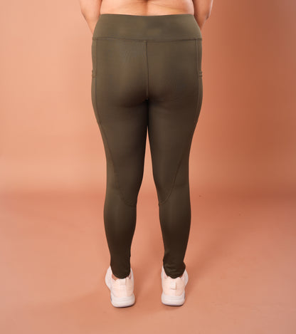 Sculpt-Fit Woodland Olive Leggings - Lite