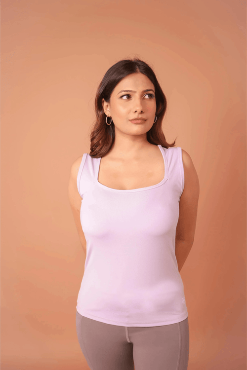 Elle Lilac Triangular Neck Tank Top 2XL