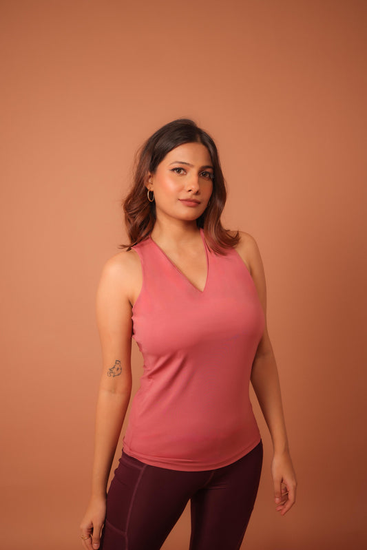 Grace Dusty Rose V-Neck Tank