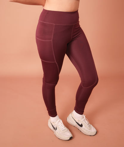 Sculpt-Fit Plum Leggings - Lite