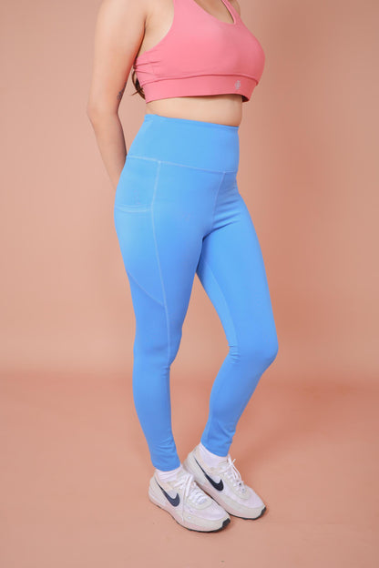 Contour-Fit Dodger Blue Leggings