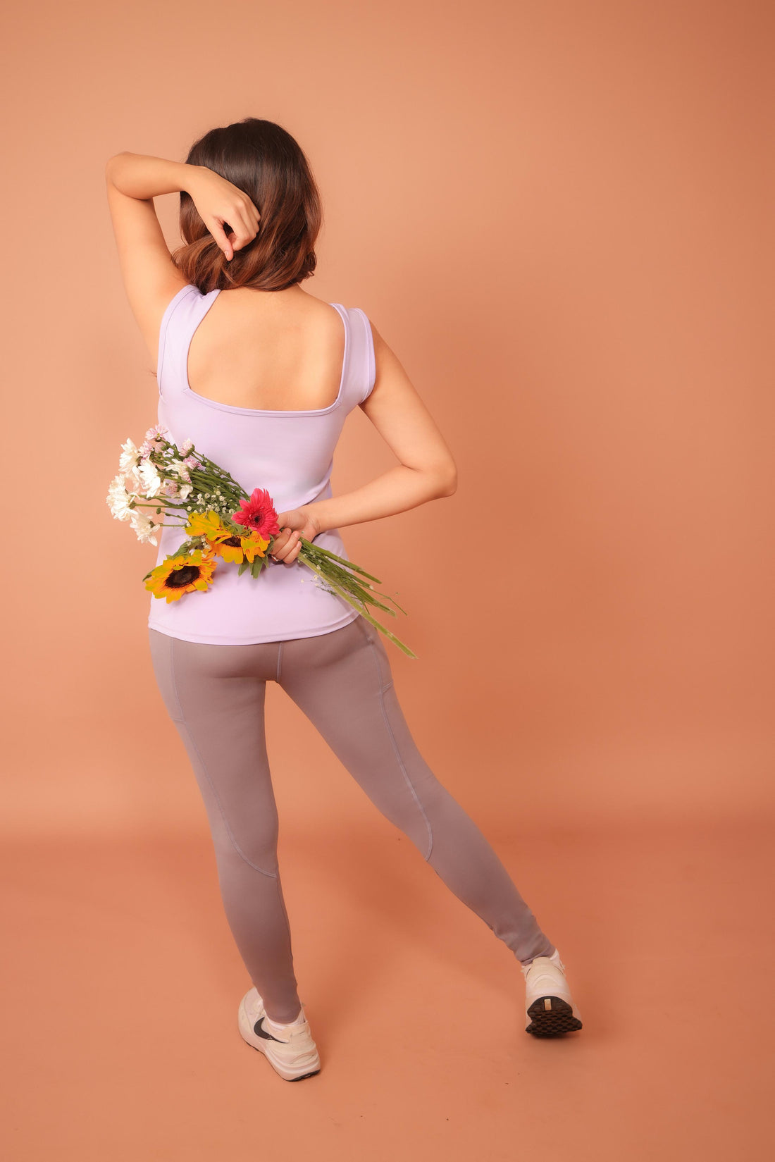 Elle Lilac Triangular Neck Tank