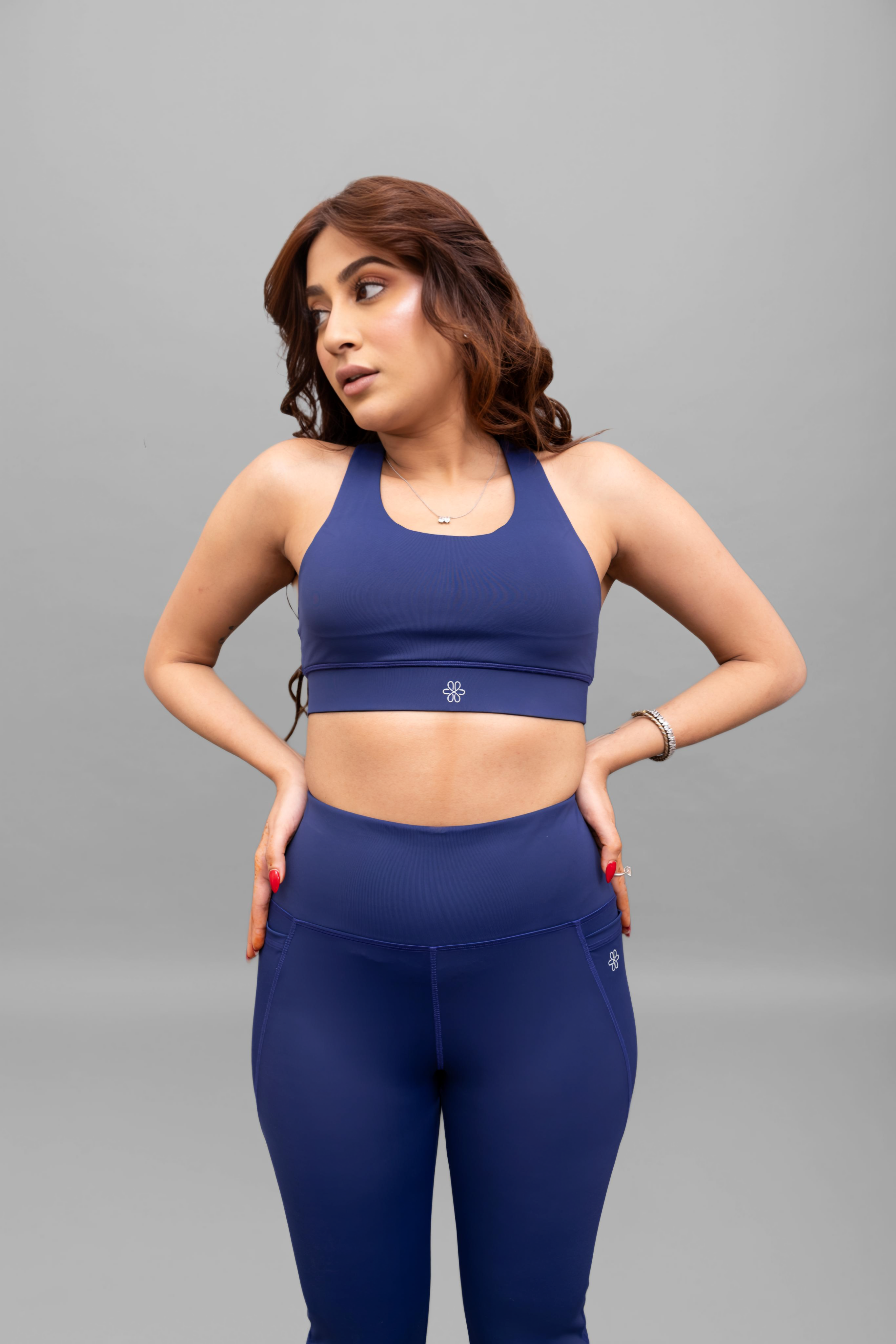 T-Criss Cross Navy Sports Bra