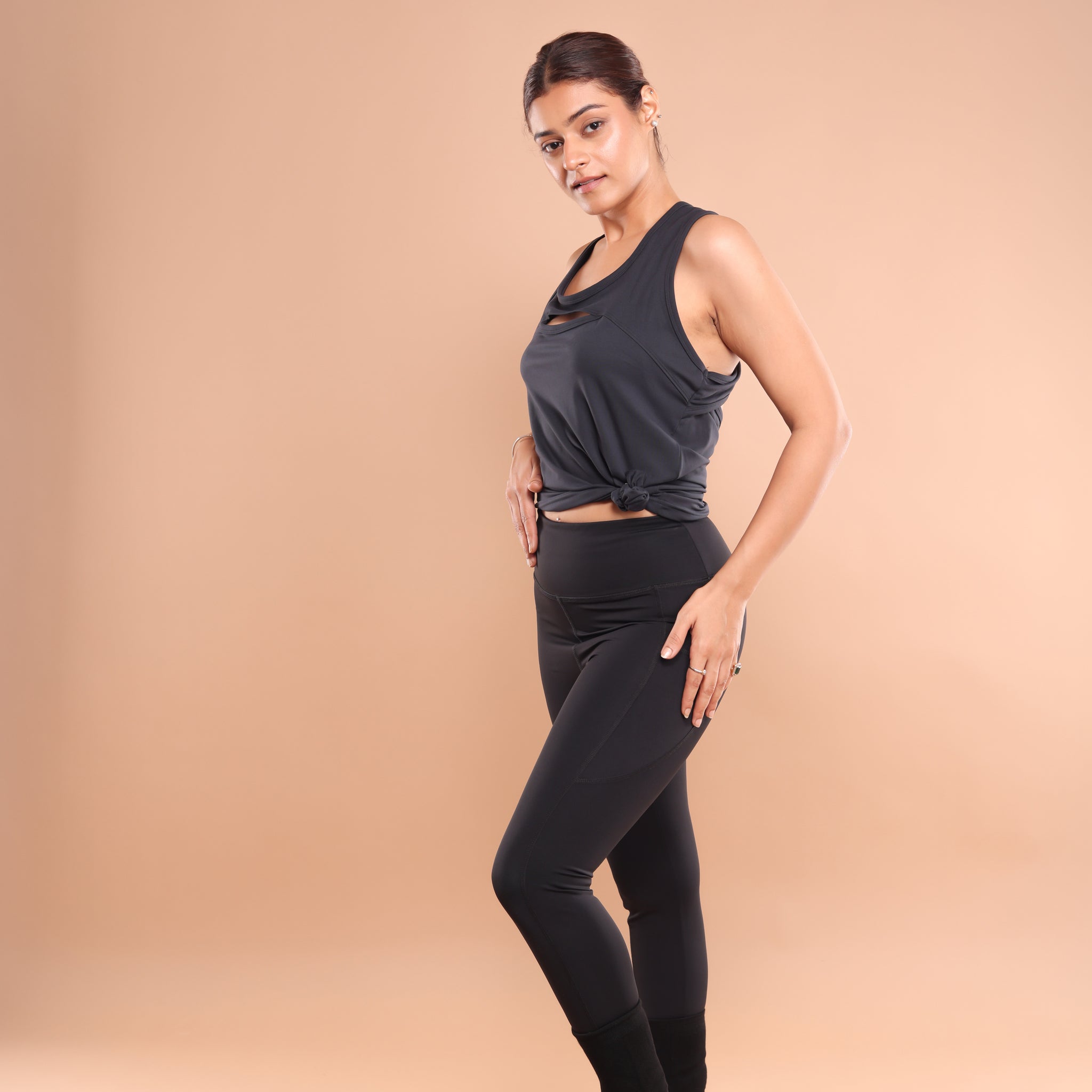 Tailored Noir U-Neck Tank