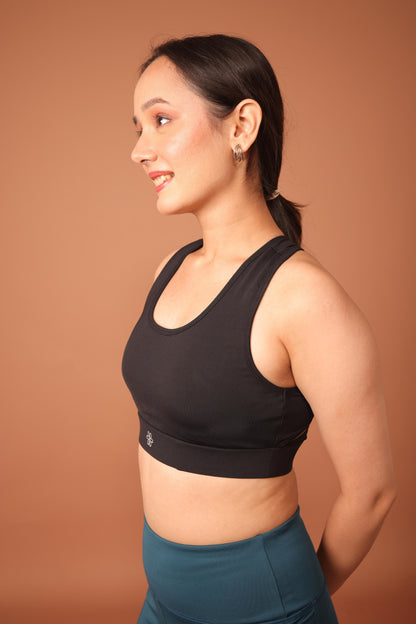 X-Fit Noir Sports Bra