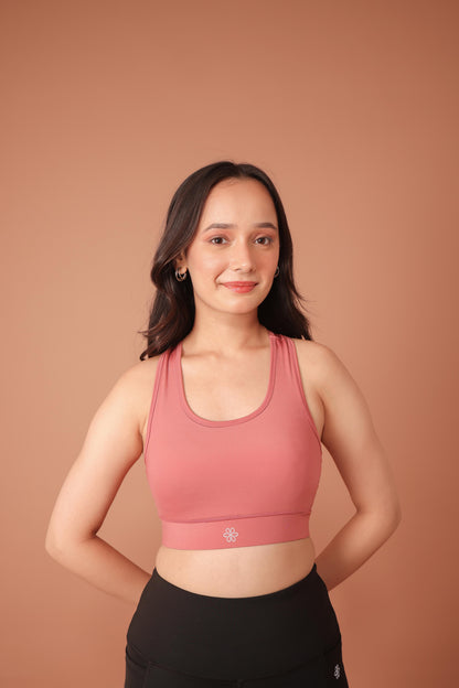 The Classic Dusty Rose Sports Bra