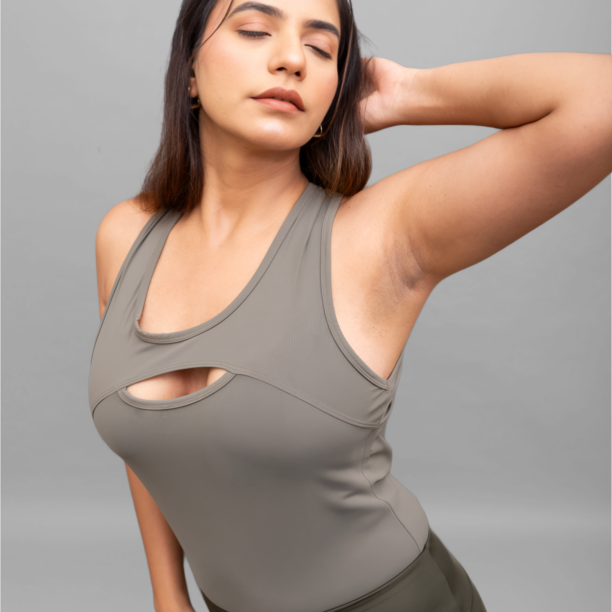 Tailored Sage U-Neck Tank