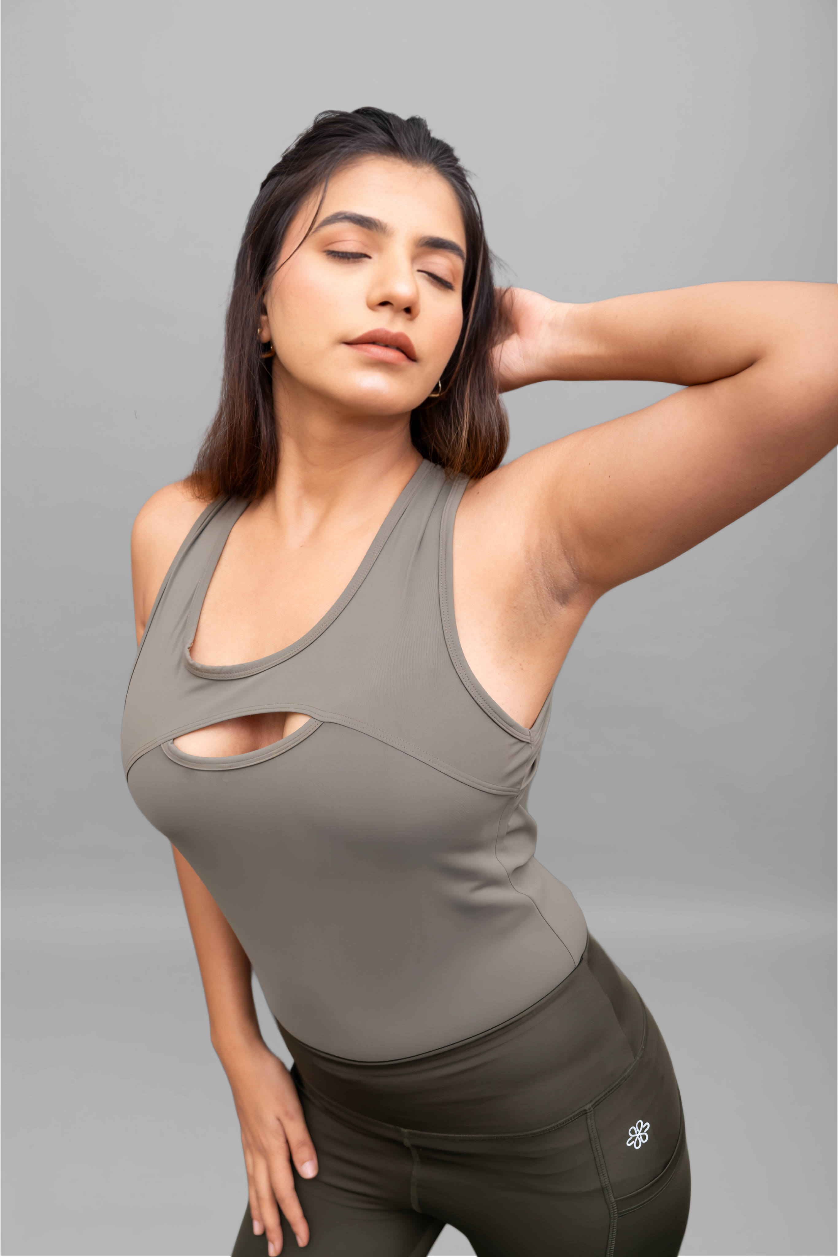 Tailored Sage U-Neck Tank
