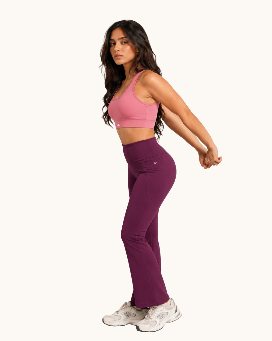 Essential Dark Cherry Flare Pant - Lite