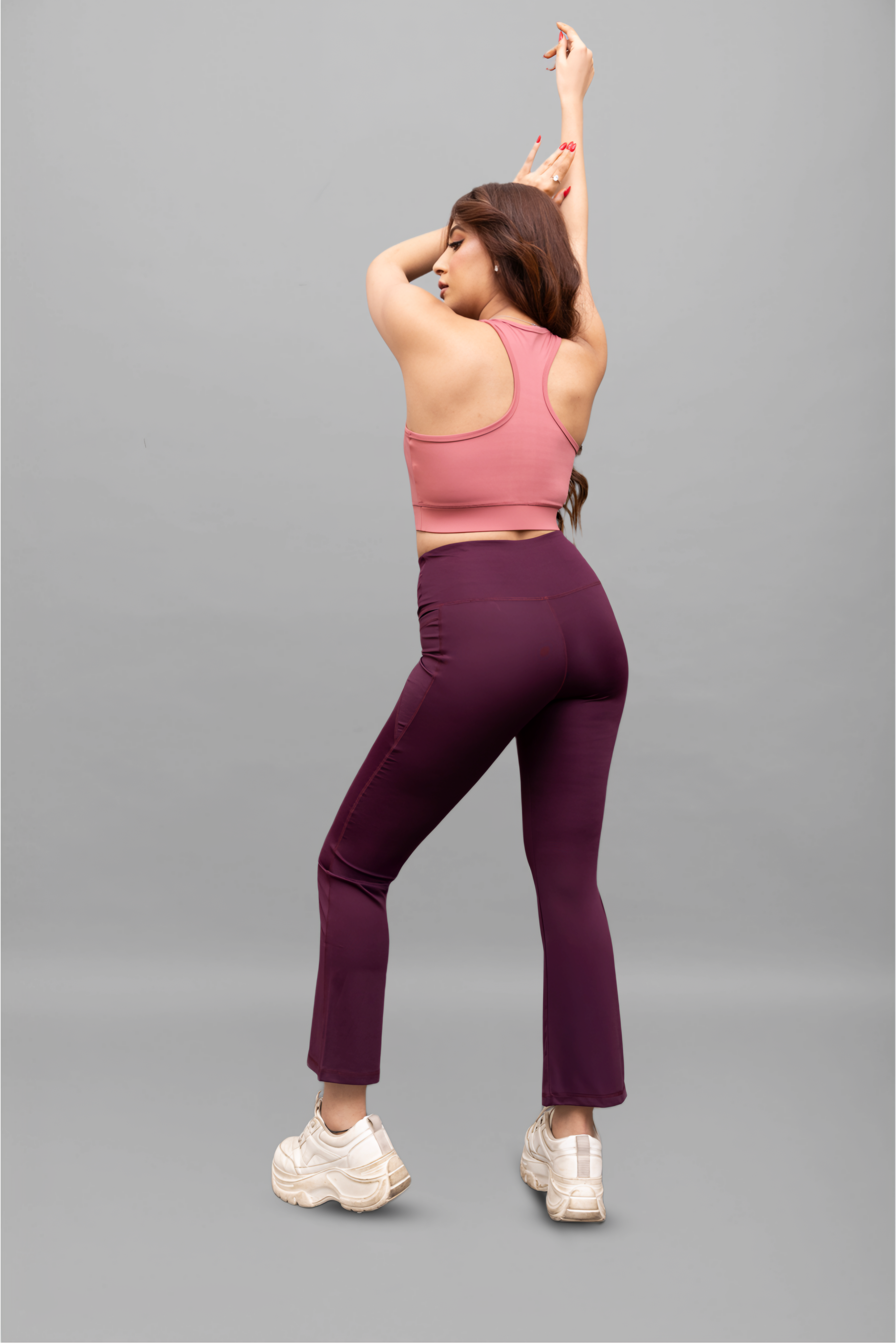 Essential Plum Flare Pants - Lite