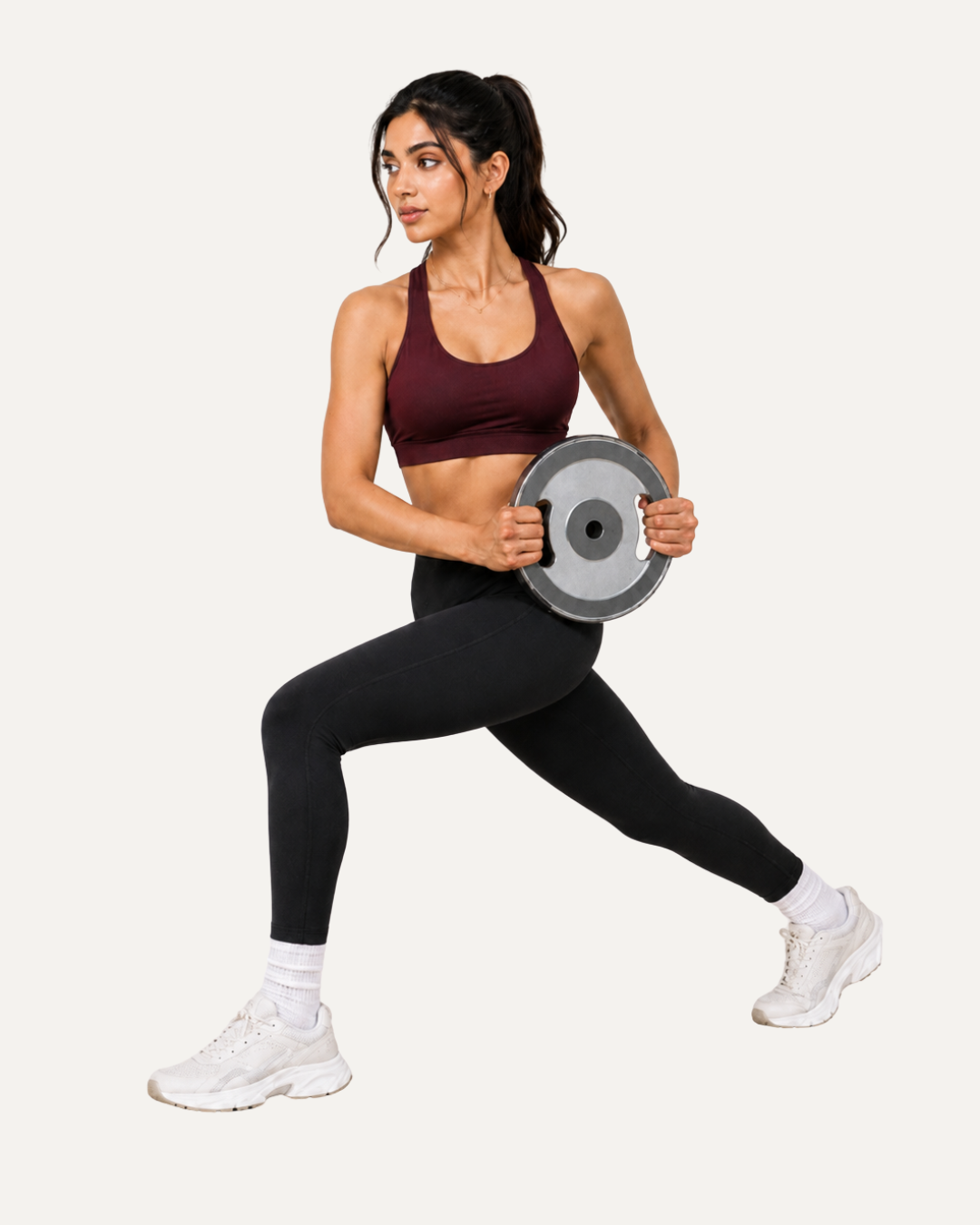 T-Criss Cross Dark Cherry Sports Bra