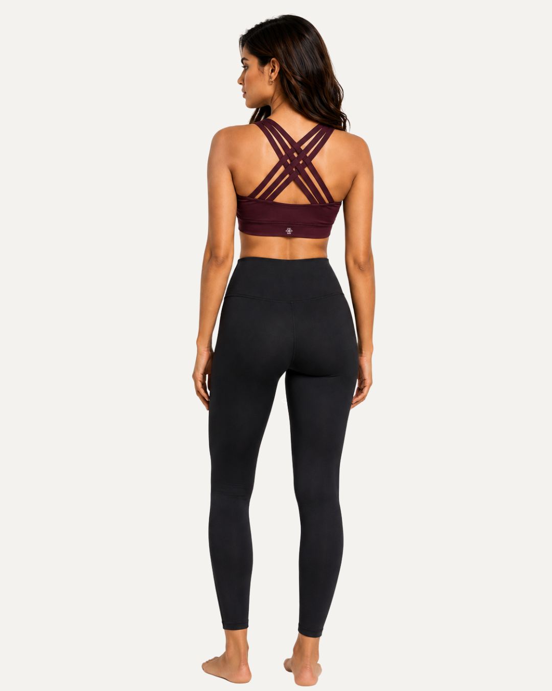 T-Criss Cross Dark Cherry Sports Bra
