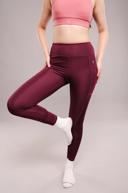 Sculpt-Fit Plum Leggings - Lite