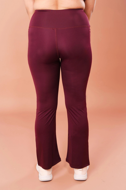 Essential Plum Flare Pants - Lite