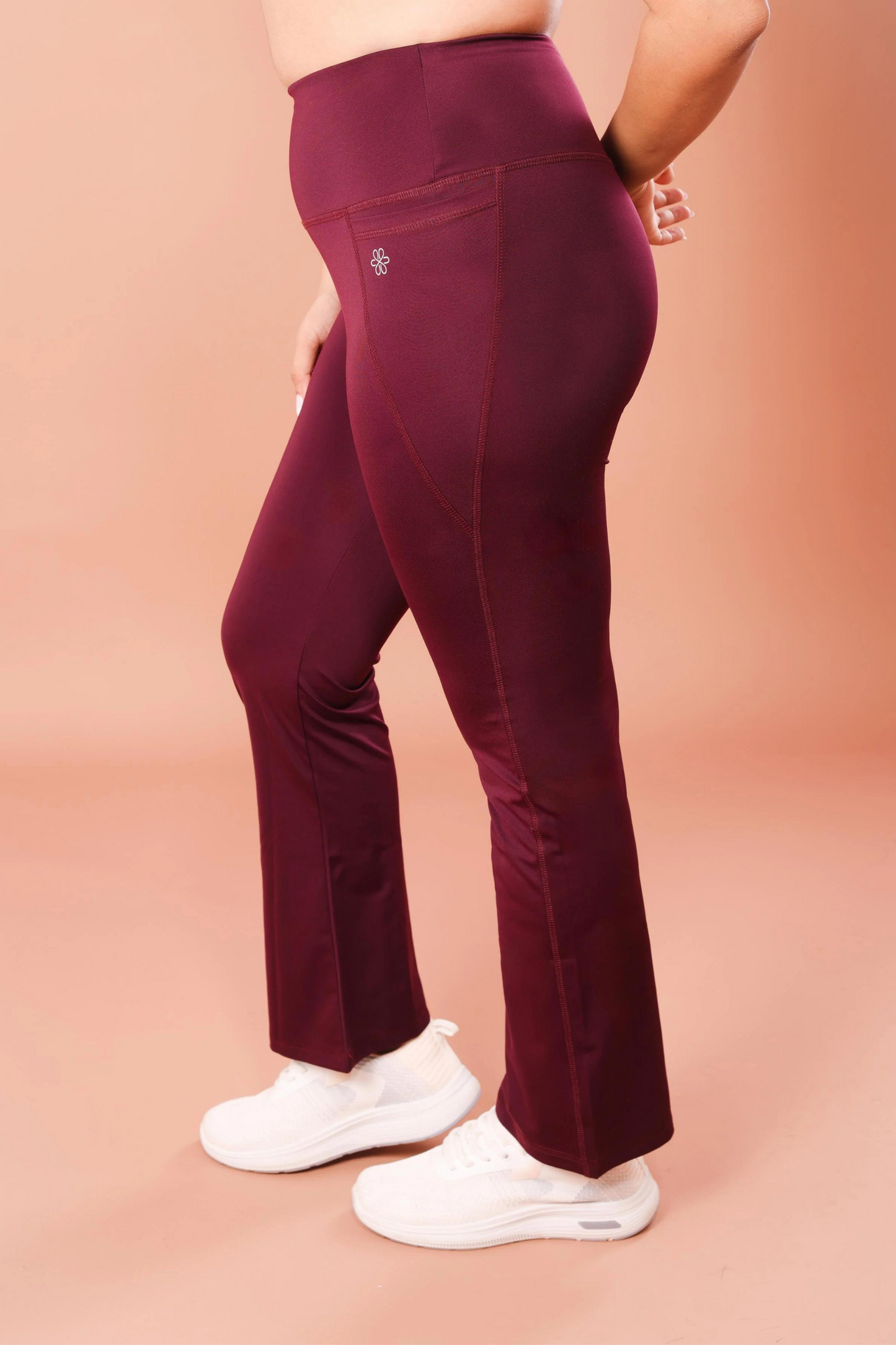 Essential Plum Flare Pants - Lite