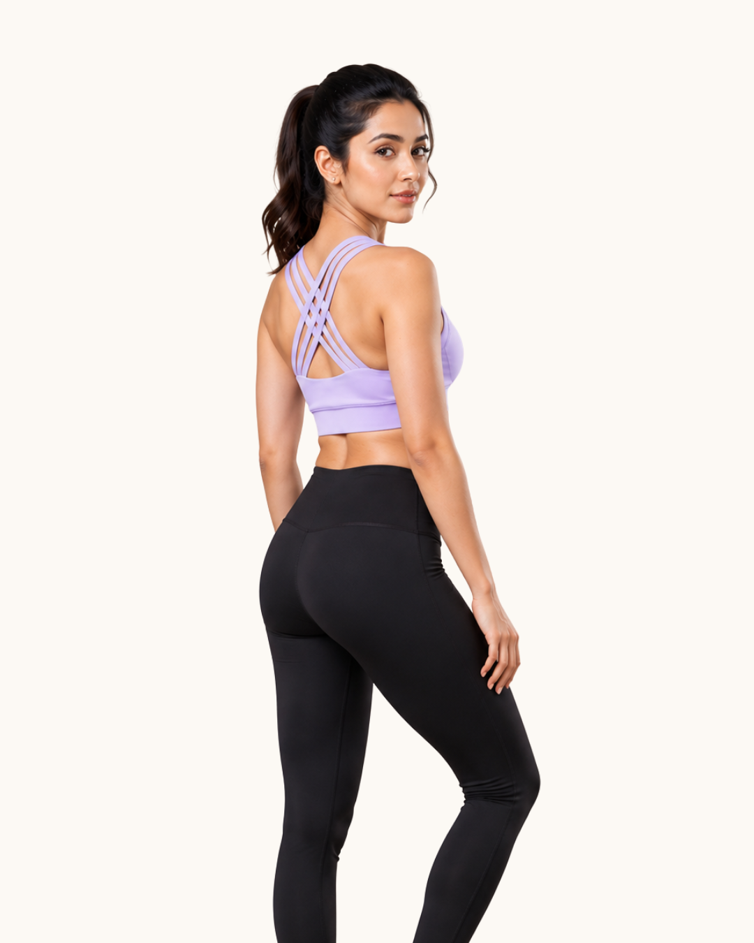 T-Criss Cross Lilac Sports Bra