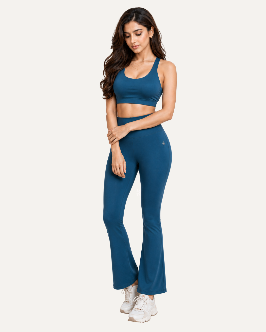 T-Criss Cross Dusty Teal Sports Bra