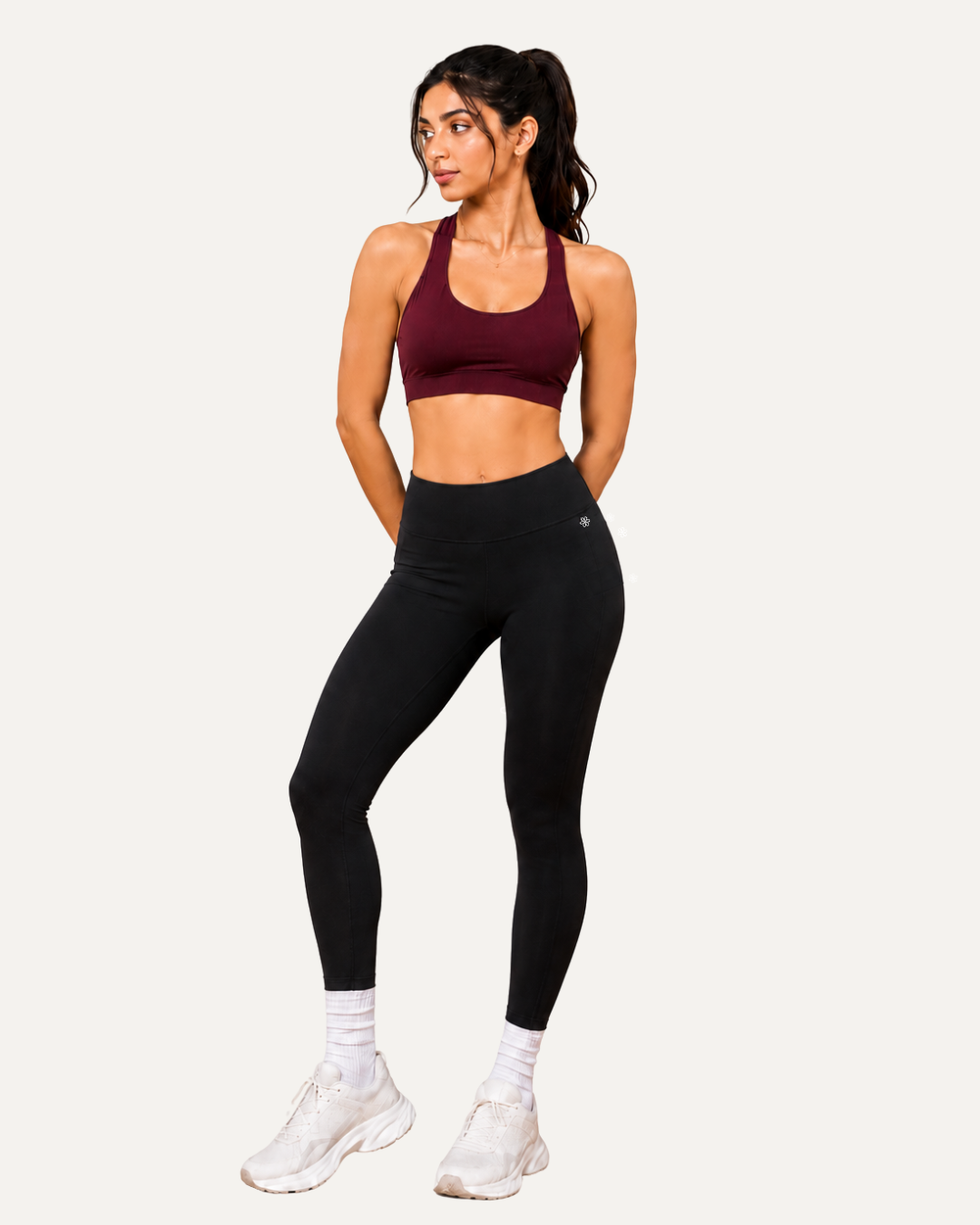 T-Criss Cross Dark Cherry Sports Bra