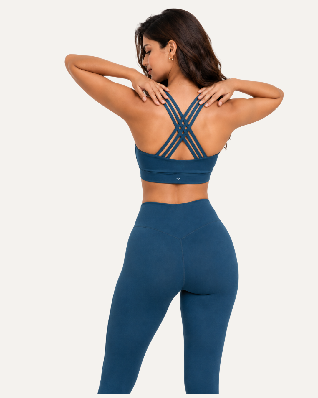T-Criss Cross Dusty Teal Sports Bra