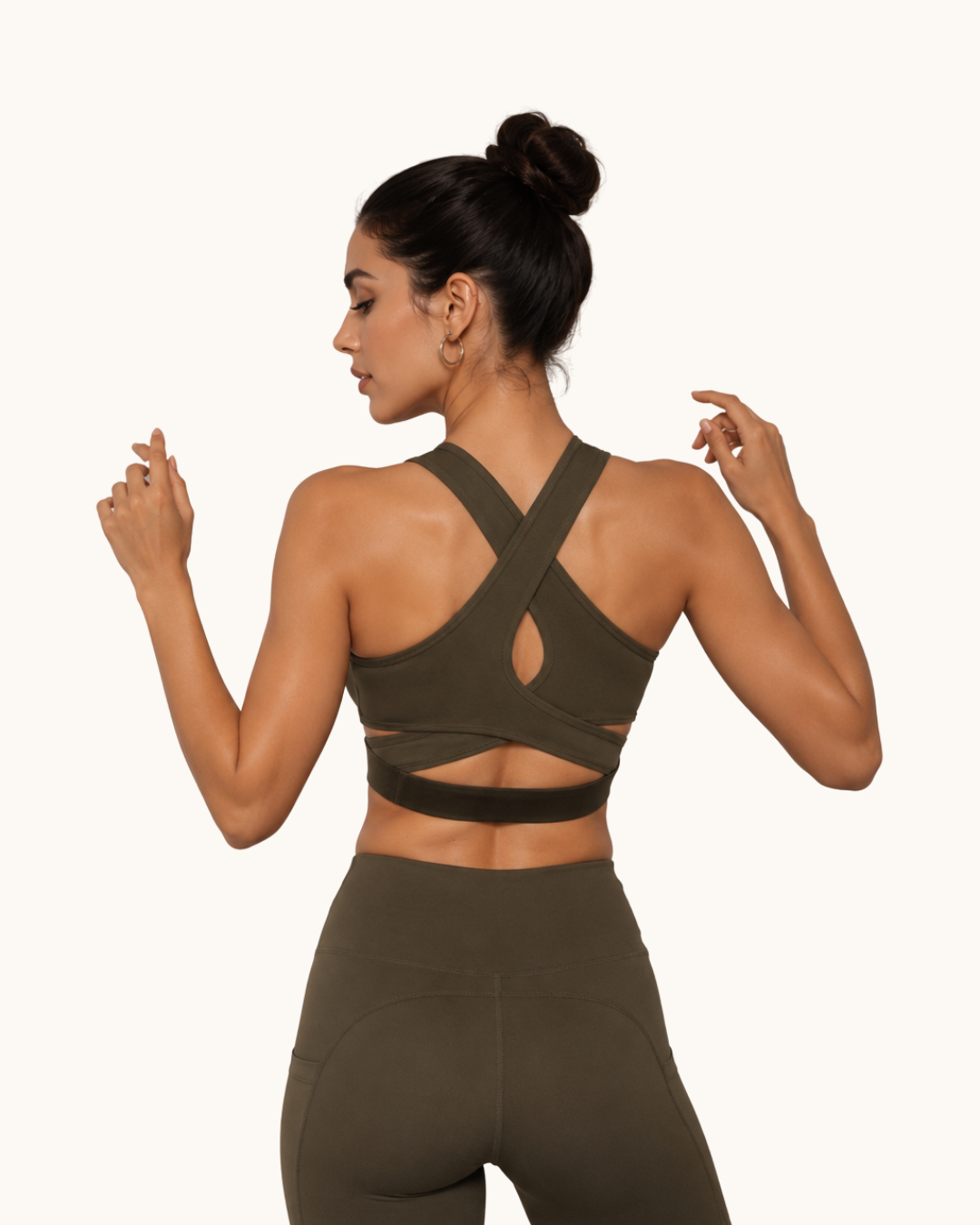 X-Fit Woodland-Olive Sports Bra