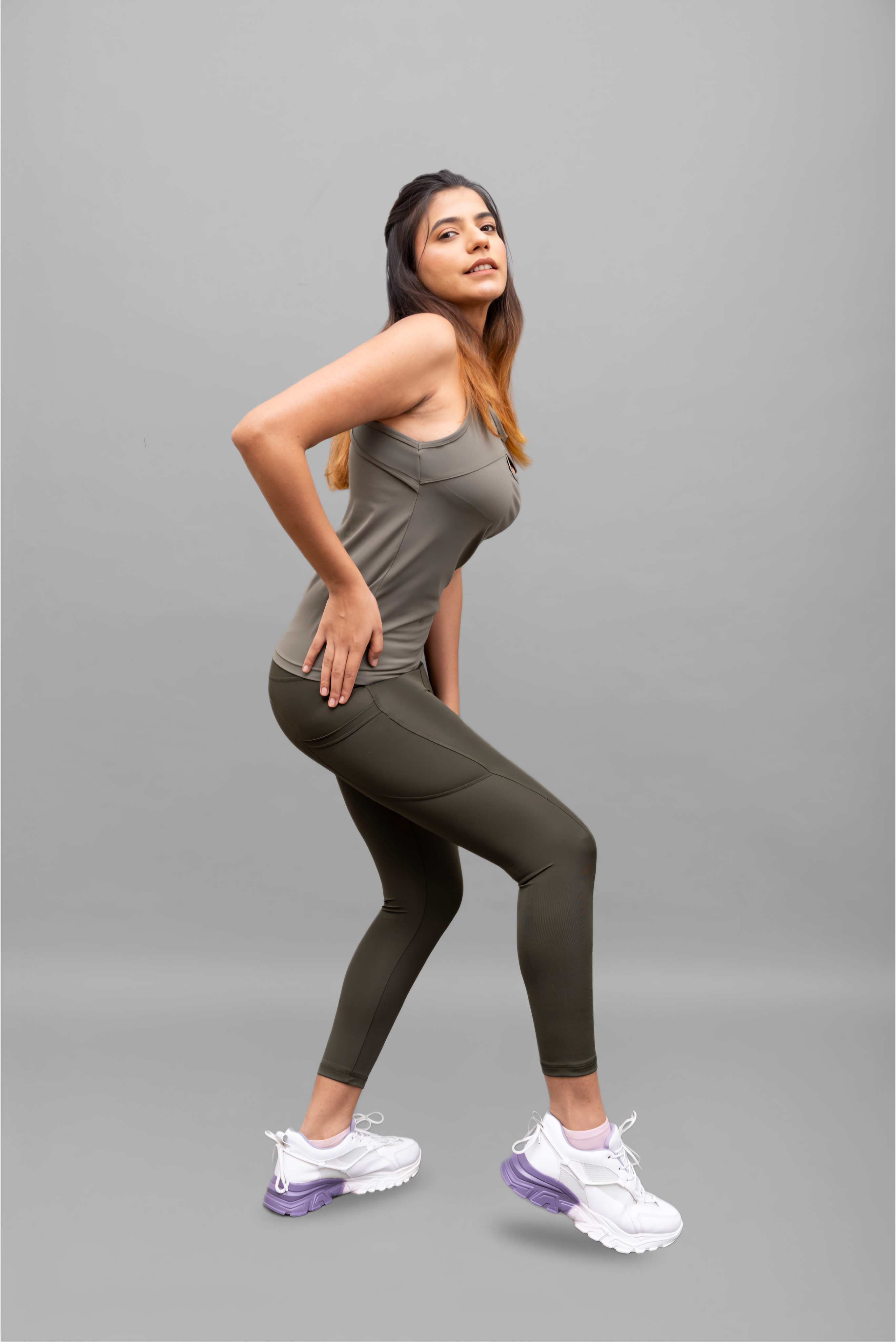 Tailored Sage U-Neck Tank